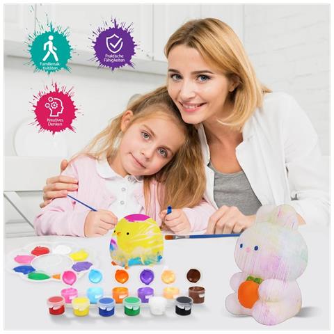 Set Regalo Fai Da Te Di Pasqua Con Luce Notturna Da Dipingere Per Bambini Dai 3 Ai 14 Anni - Foto 6
