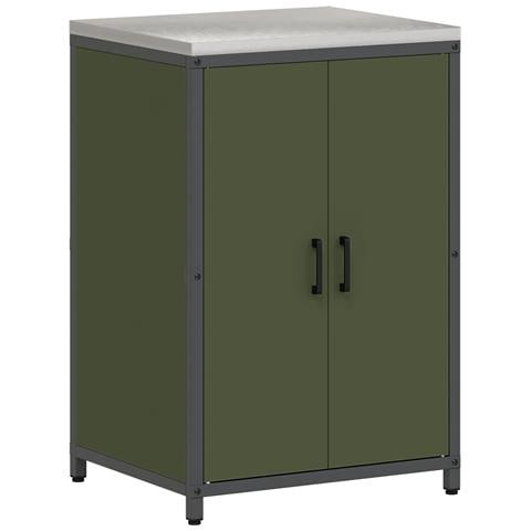 Armadietto per Stoccaggio in Cucina Verde oliva Acciaio - Foto 1