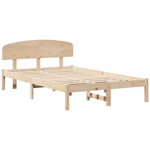 Struttura del letto Marrone 120 x 190 cm Legno massello di pino - Foto 1