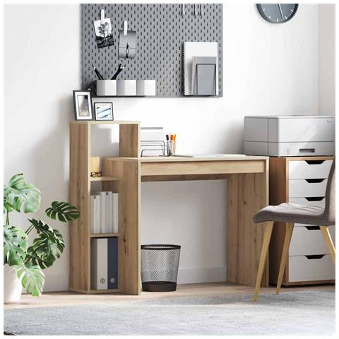 Scrivania rovere artigianale 100 x 40 x 90 cm Legno multistrato - Foto 2