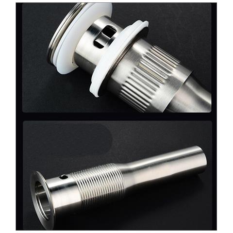 Scarico Per Lavabo In Acciaio Inox 201 Da 18 Cm Con Cestello Ribaltabile - Foto 2
