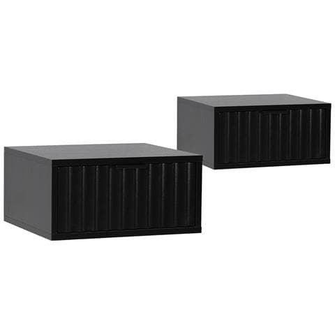 Set Di 2 Comodini Sospes Lluvia 1 Cassetti Colore Nero - Foto 1