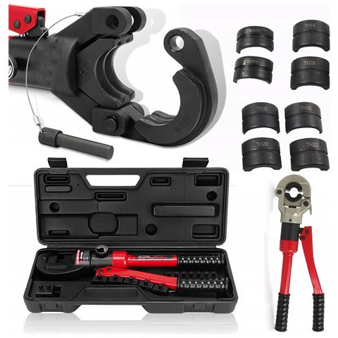 Pinza Crimpatrice Idraulica Per Tubi Pex Con Set Di Raccordi - Precisione E Durata | Th16-32, Blocco Automatico | Installazioni Professionali - Foto 1