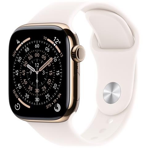 Watch Series 11 GPS + Cellular 46mm Cassa Titanio Oro con Band Rosa Fard - M /L - Foto 1