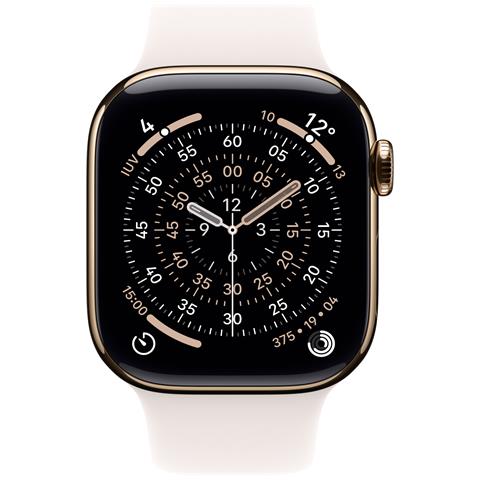 Watch Series 11 GPS + Cellular 46mm Cassa Titanio Oro con Band Rosa Fard - M /L - Foto 2