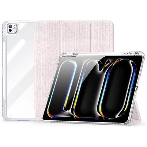 Cover per iPad Pro 13 (2024) - TPU+PC+Pelle /PU, Trasparente, Auto Wake /Sleep - Foto 1