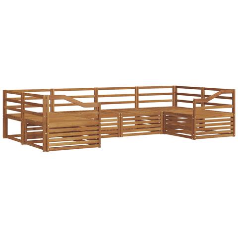 Set divani 6 pcs Naturale Legno di Acacia Massello - Foto 1