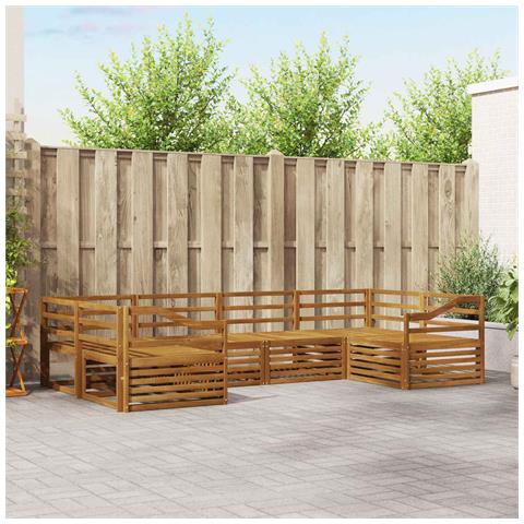 Set divani 6 pcs Naturale Legno di Acacia Massello - Foto 2