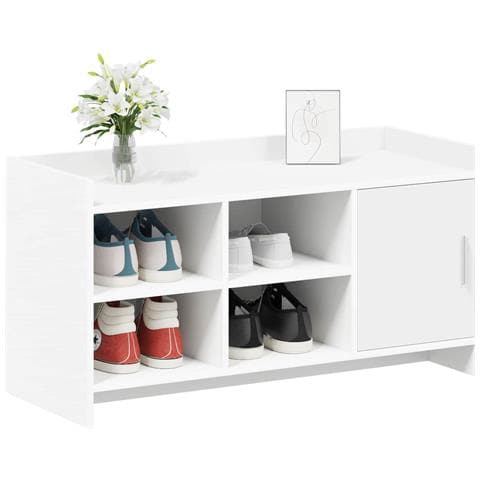 Mobile per scarpe con archiviazione Bianco 100 x 39,5 x 51 cm - Foto 2