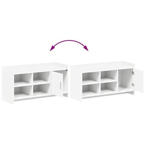Mobile per scarpe con archiviazione Bianco 100 x 39,5 x 51 cm - Foto 9