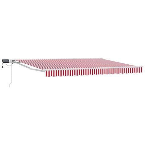 Cornice per Tenda Manuale con LED Rosso e Bianco 4,5 × 3,5 m - Foto 1