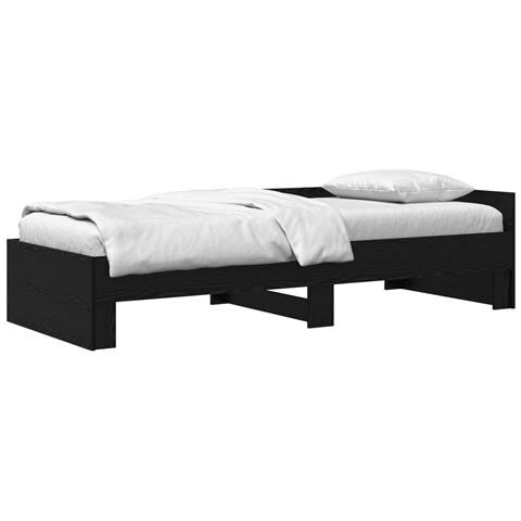 Struttura letto con testata Rovere Nero 80 x 200 cm - Foto 1
