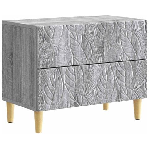 Comodino Sonoma grigio 62 x 34,5 x 48 cm Legno ingegnerizzato - Foto 1