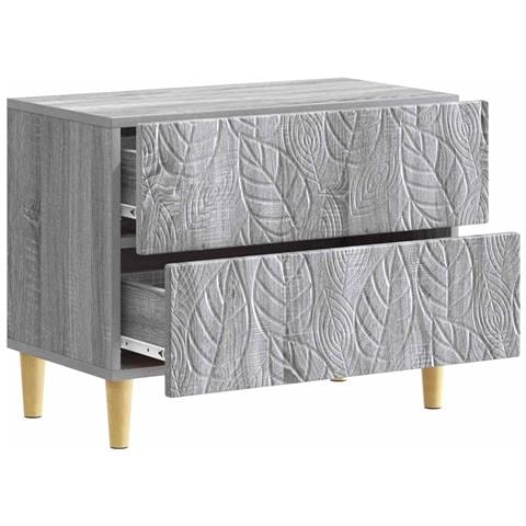 Comodino Sonoma grigio 62 x 34,5 x 48 cm Legno ingegnerizzato - Foto 2