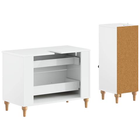 Set di Armadi da Bagno da 2 Pezzi ALKMAAR Bianco Lucido - Foto 7