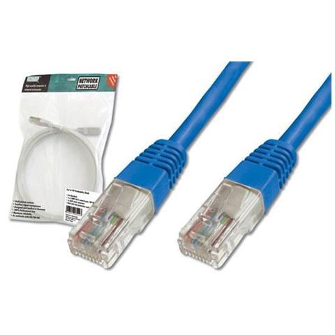 Cavo Rete Utp Cat. 5E Non Schermato - Lunghezza Mt. 15 - Colore Blu - Foto 1