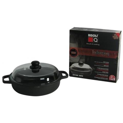 Tegame 2 Manici Antiaderente Induzione con Coperchio cm 28 - Foto 3