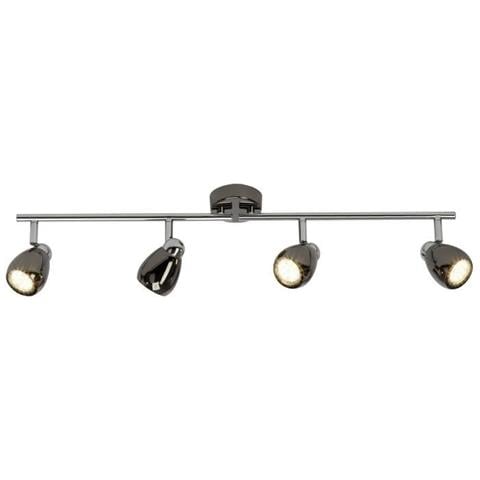 Plafonnier Led A 4 Lumieres Milano 4xgu10 3w Chrome Et Noir - Foto 1