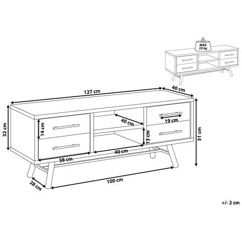 Mobile Tv In Legno Chiaro Atlanta - Foto 13