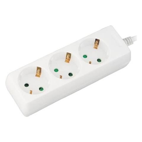 V-tac Vt-1103-3 Multipresa Ciabatta 3 Posti Eu Standard 16a Cavo 3mt - Sku 8755 - Foto 1