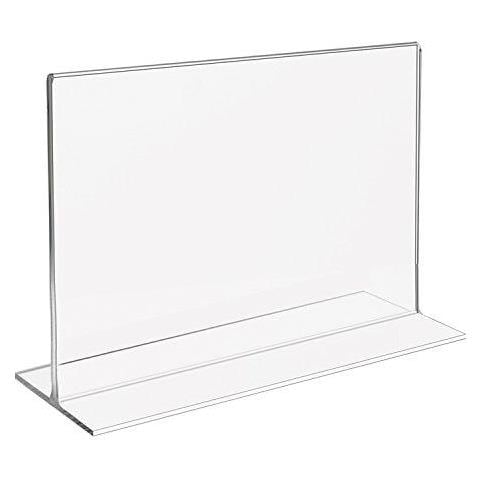 46925 Acrilico Supporto Del Menu Verticale Din A4 Formato Paesaggio Trasparente - Foto 1