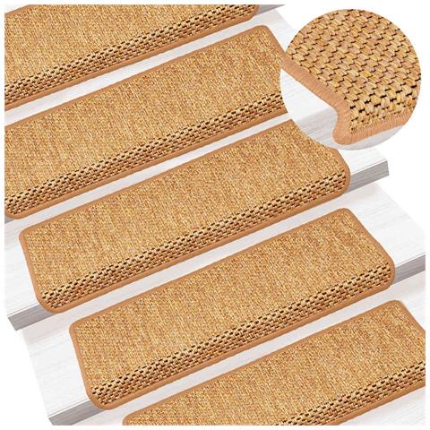 Tappeti Autoadesivi Scale Aspetto Sisal 15pz 65x21x4 Arancione - Foto 7