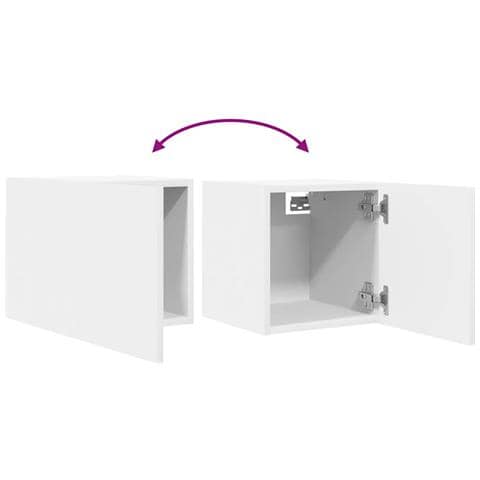 Mobili Porta TV a Parete 2pz Bianchi 30,5x30x30 cm - Foto 2