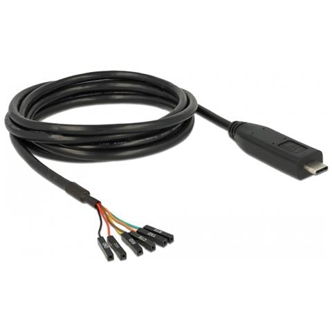 63946 cavo di interfaccia e adattatore USB 2.0 Type-C 6 x Pin pin header separate Nero - Foto 1