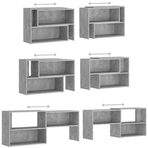 Mobile Porta TV Grigio Cemento 149x30x52cm in Legno Multistrato - Foto 2