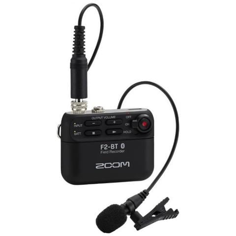 F2 BT Black Registratore Audio con Microfono Lavalier e Controllo Bluetooth Nero - Foto 1