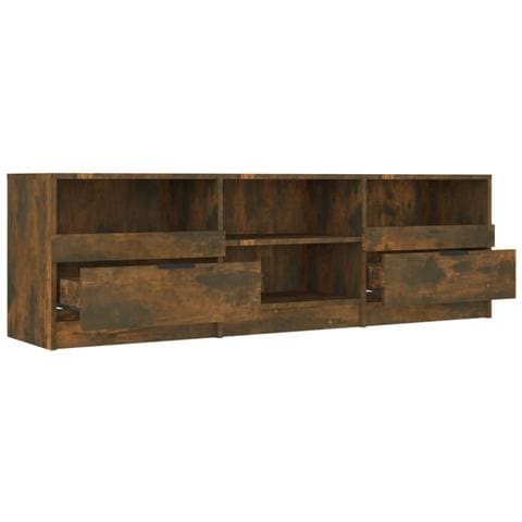 Mobile Tv Rovere Fumo 150x33,5x45 Cm In Legno Ingegnerizzato - Foto 2