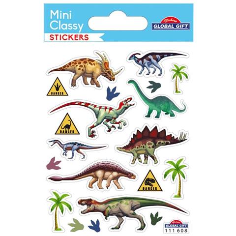 Adesivi - Dinosauri Giurassici - Argento - 1,8 Cm - Foto 1