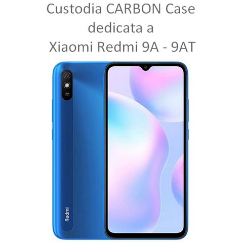 Custodia B-case Tpu Silicone Cover Case Per Xiaomi Redmi 9a - 9at Carbon Metal Black - Foto 2