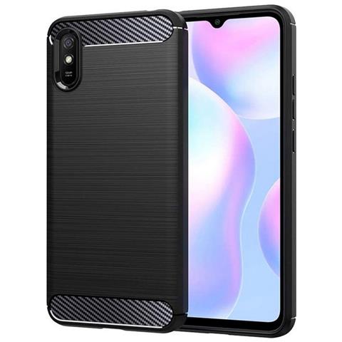Custodia B-case Tpu Silicone Cover Case Per Xiaomi Redmi 9a - 9at Carbon Metal Black - Foto 1