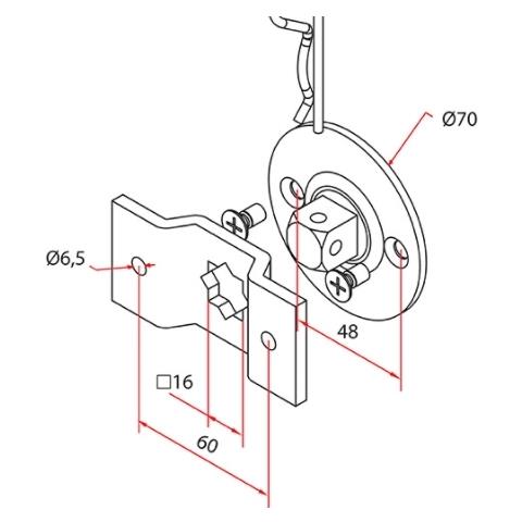 Tm2 58 Supporto Perno Quadro E Omega Per Motore Faac A5806-0552 - Foto 1