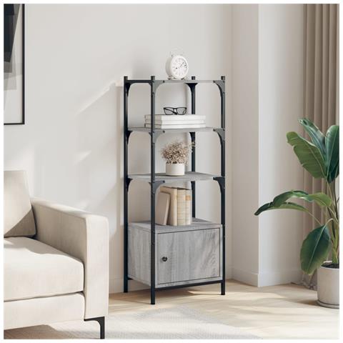 Libreria 3ripiani Grigio Sonoma 41x30x109,5cm Legno Multistrato - Foto 3