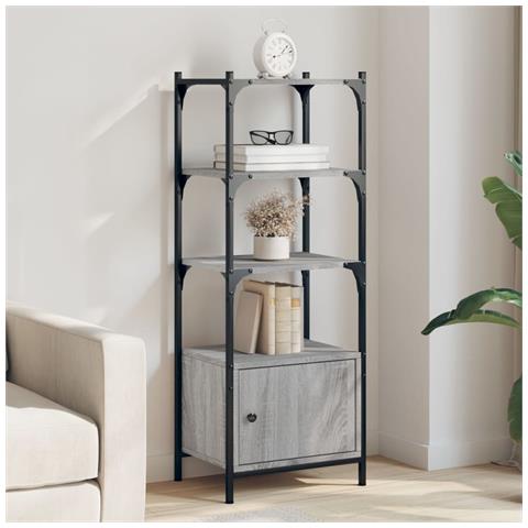 Libreria 3ripiani Grigio Sonoma 41x30x109,5cm Legno Multistrato - Foto 1