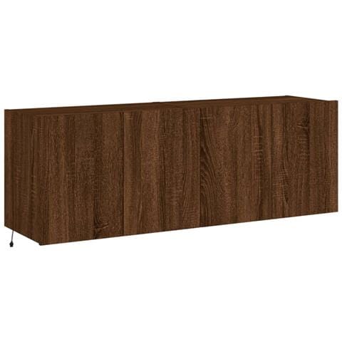 Mobili Tv A Parete Con Luci Led 2pz Rovere Marrone 60x35x41 Cm - Foto 3