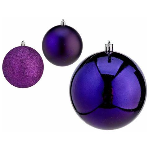 Set Di Palline Di Natale Viola Plastica 10 X 11 X 10 Cm (12 Unità) - Foto 2
