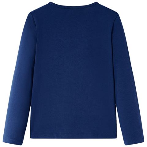 Maglietta Da Bambina Maniche Lunghe Blu Marino 140 - Foto 2