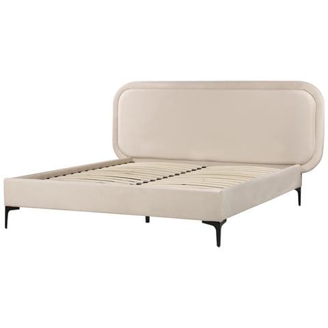 Letto Velluto Suzette 180 X 200 Cm Beige Chiaro - Foto 2
