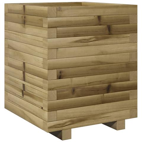 Fioriera Da Giardino 40x40x49,5 Cm In Legno Di Pino Impregnato - Foto 1