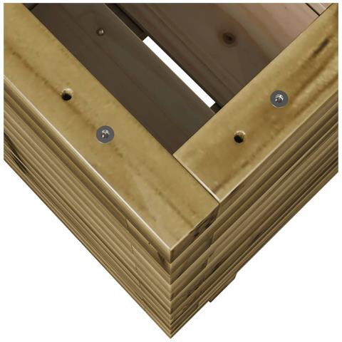 Fioriera Da Giardino 40x40x49,5 Cm In Legno Di Pino Impregnato - Foto 9