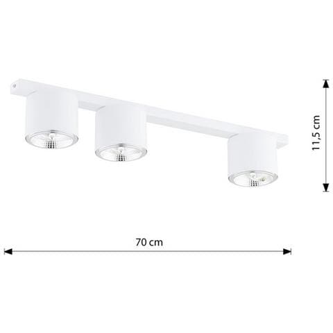 Lampada A Sospensione Hermes - Nero, Bianco - Acciaio Verniciato A Polvere, Vetro - 70x60x16 Cm - Foto 8