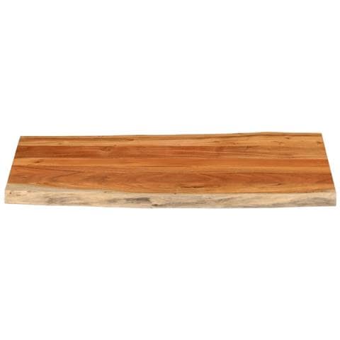 Piano Tavolo 120x60x3,8 Cm Rettangolare Legno Acacia Bordi Vivi - Foto 3
