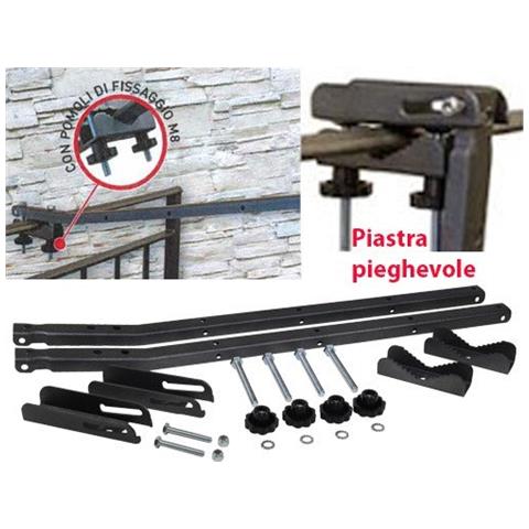 Stendibiancheria Pieghevole Da Balcone In Acciaio Con Kit Di Montaggio - Foto 2