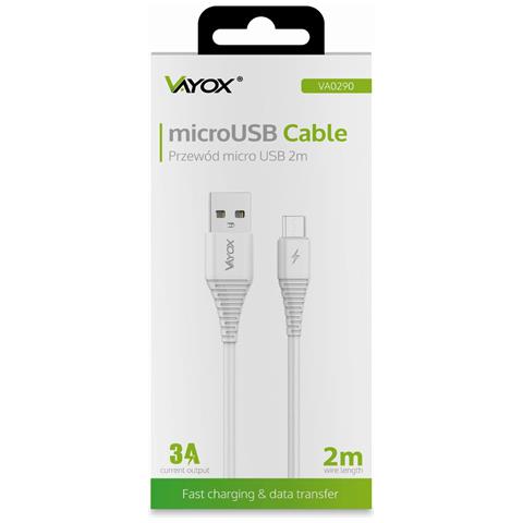 Cavo Usb - Micro Usb 2m Bianco Va0290 - Foto 6