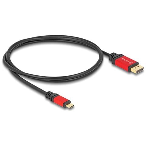 Cavo USB Type-C per DisplayPort (DP Alt Mode) 8K 30 Hz con funzione HDR 1 m rosso - Foto 2