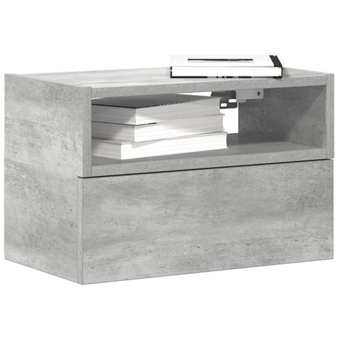 Comodini A Muro 2 Pz Grigio Cemento 45x26x28,5 Cm - Foto 1