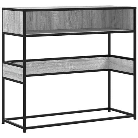 Tavolo Consolle Rovere Sonoma 90x35x80 Cm In Legno Multistrato - Foto 2
